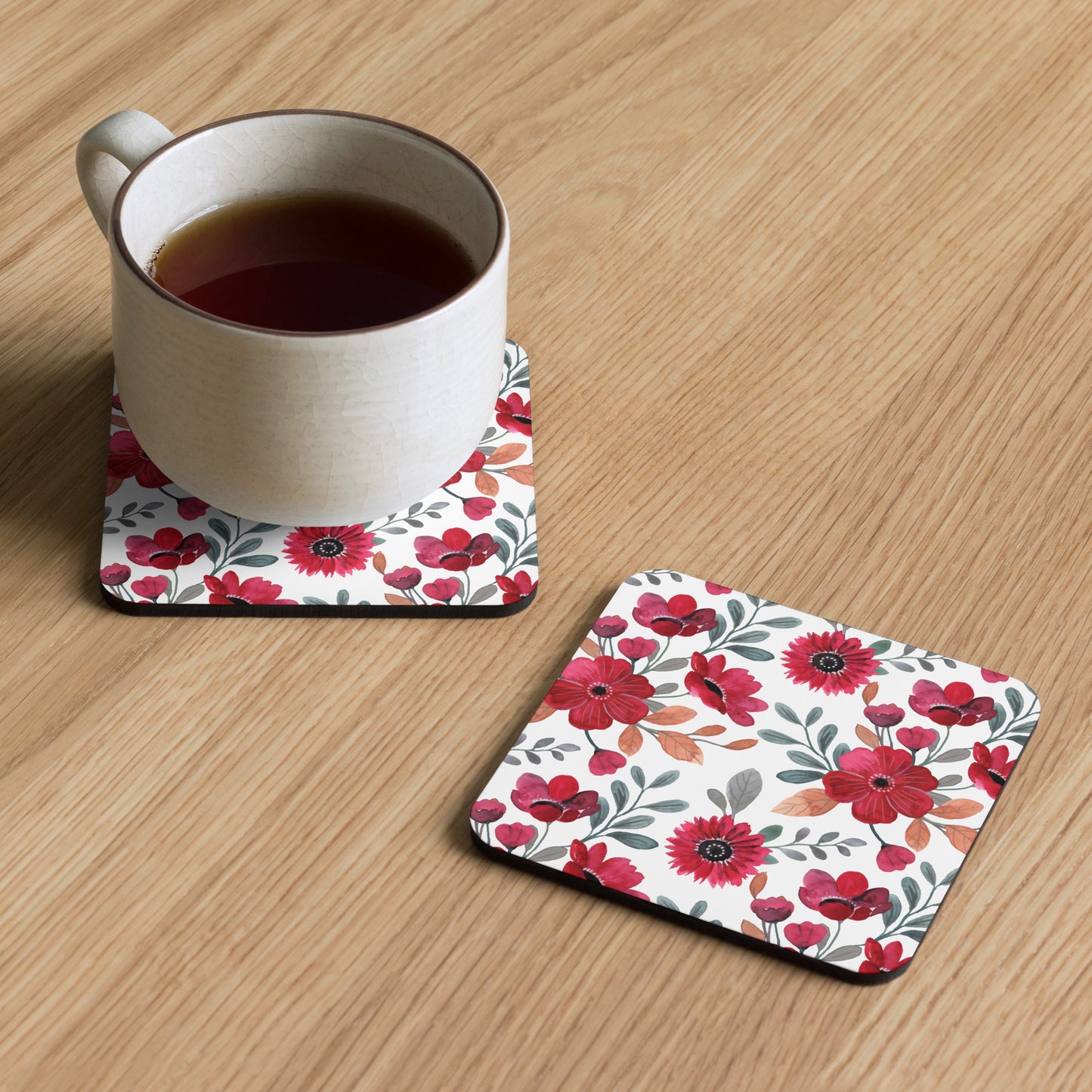 Home Essentials: High-Quality Cork-Back Coaster