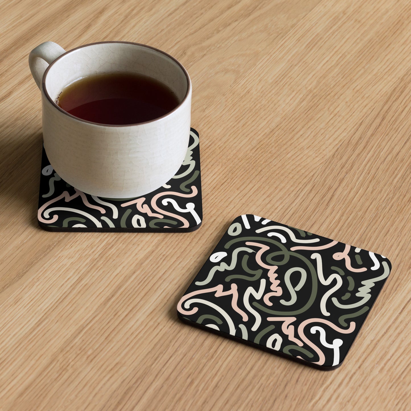 Home Essentials: High-Quality Cork-Back Coaster