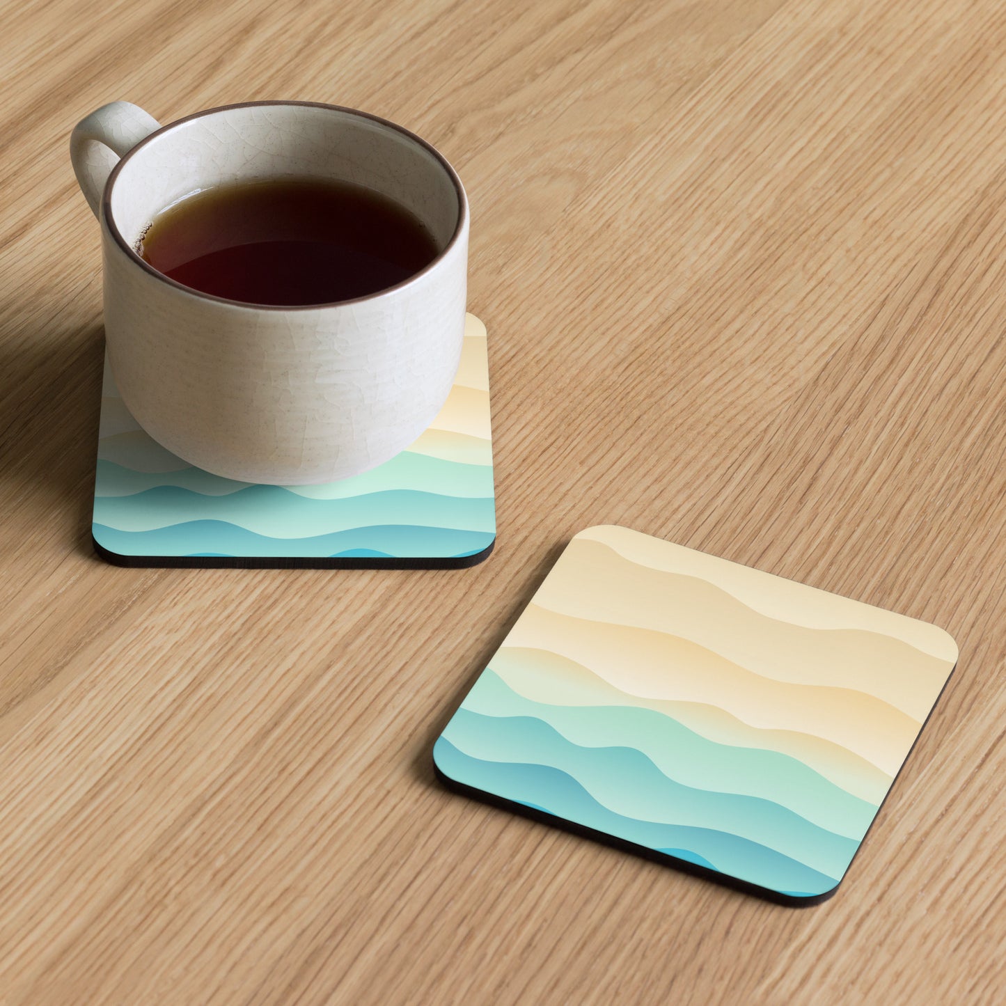 Home Essentials: High-Quality Cork-Back Coaster