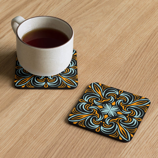 Home Essentials: High-Quality Cork-Back Coaster