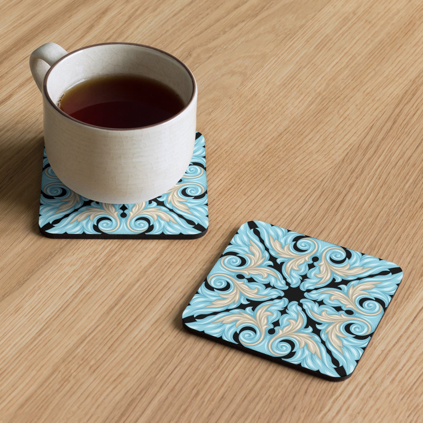 Home Essentials: High-Quality Cork-Back Coaster