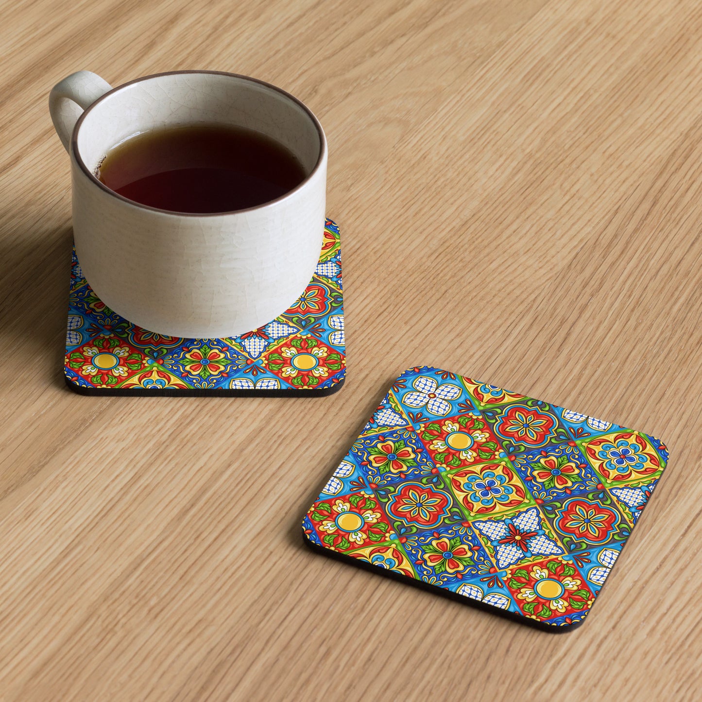 Home Essentials: High-Quality Cork-Back Coaster