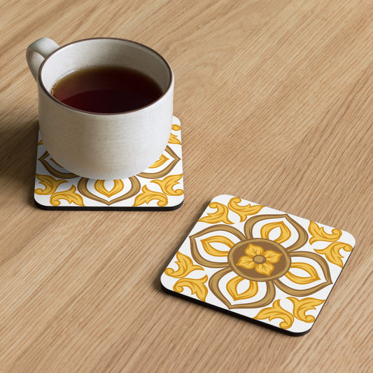 Home Essentials: High-Quality Cork-Back Coaster