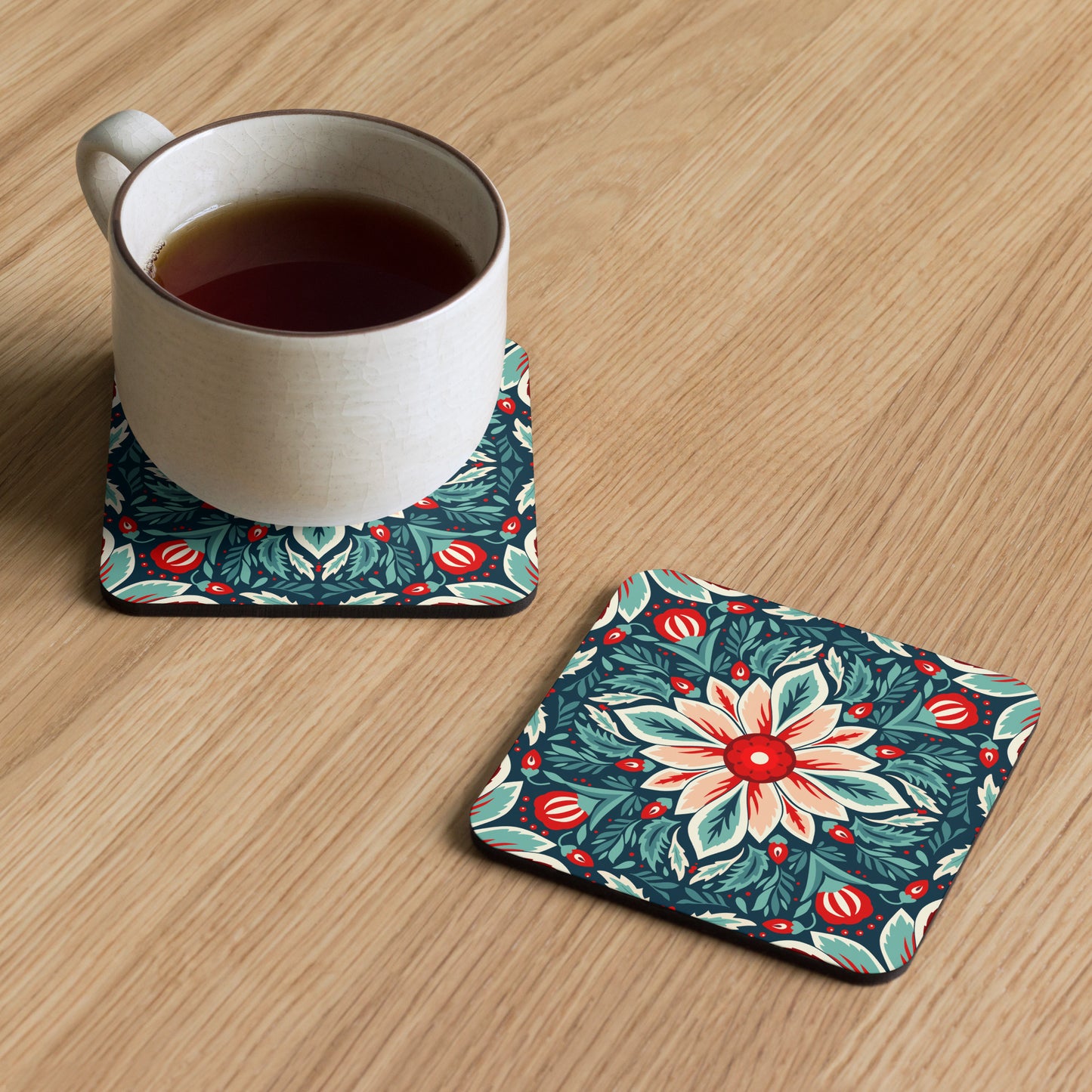 Home Essentials: High-Quality Cork-Back Coaster