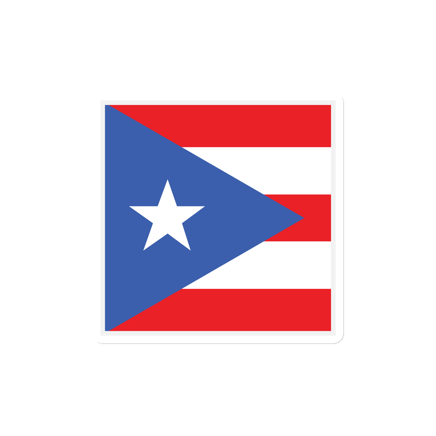 "Puerto Rico Flag" Stylish Die Cut Magnet