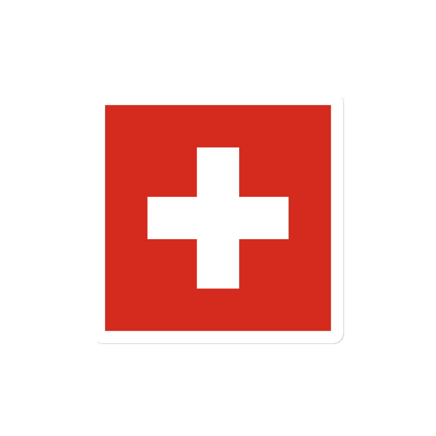 "Switzerland Flag" Stylish Die Cut Magnet