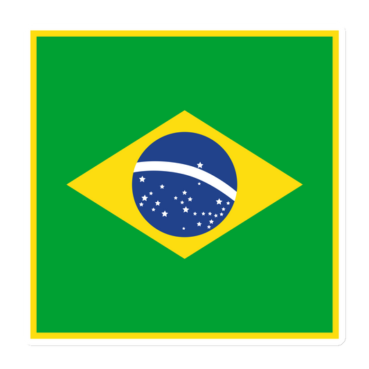 "Brazil Flag" Stylish Die Cut Magnet