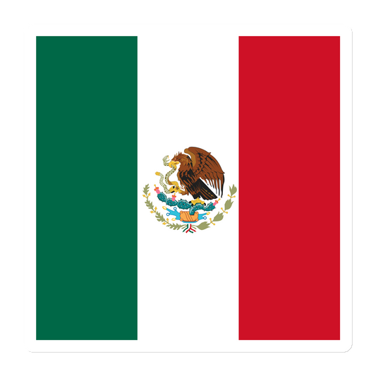 "Mexico Flag" Stylish Die Cut Magnet