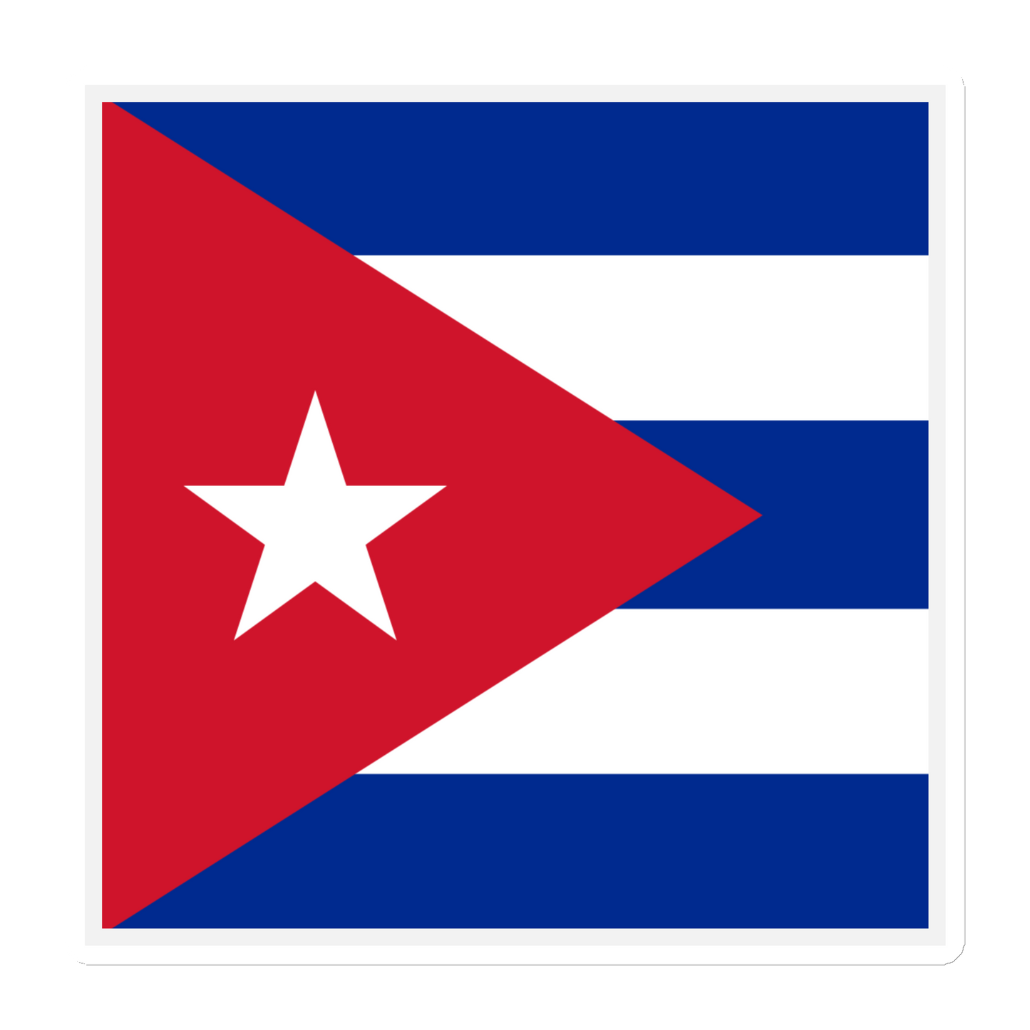 "Cuba Flag" Stylish Die Cut Magnet