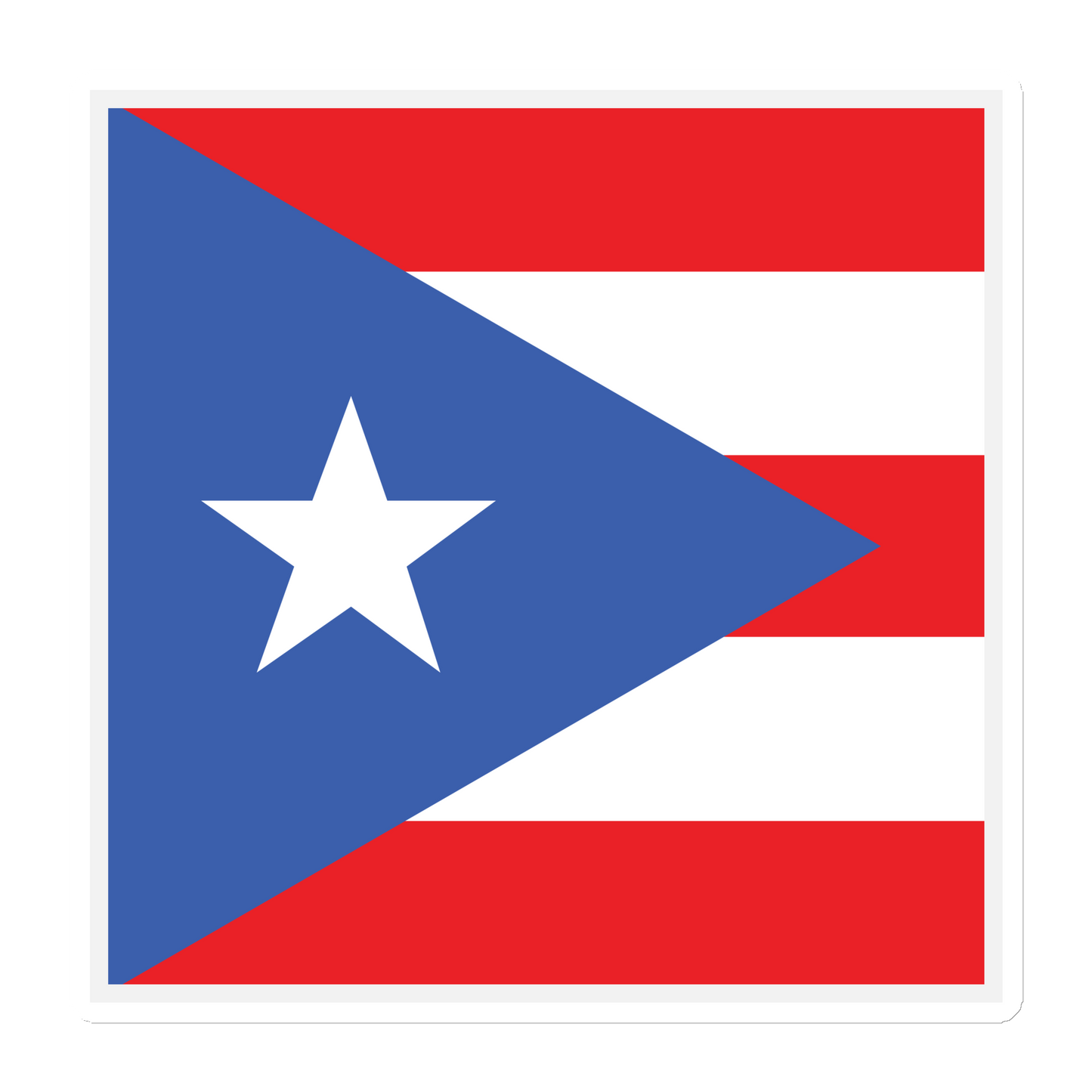 "Puerto Rico Flag" Stylish Die Cut Magnet