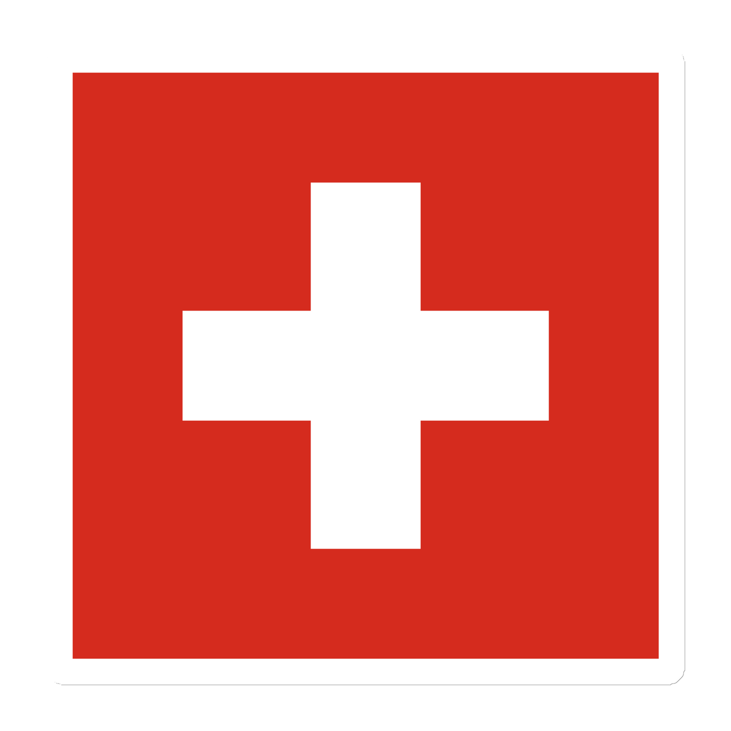 "Switzerland Flag" Stylish Die Cut Magnet