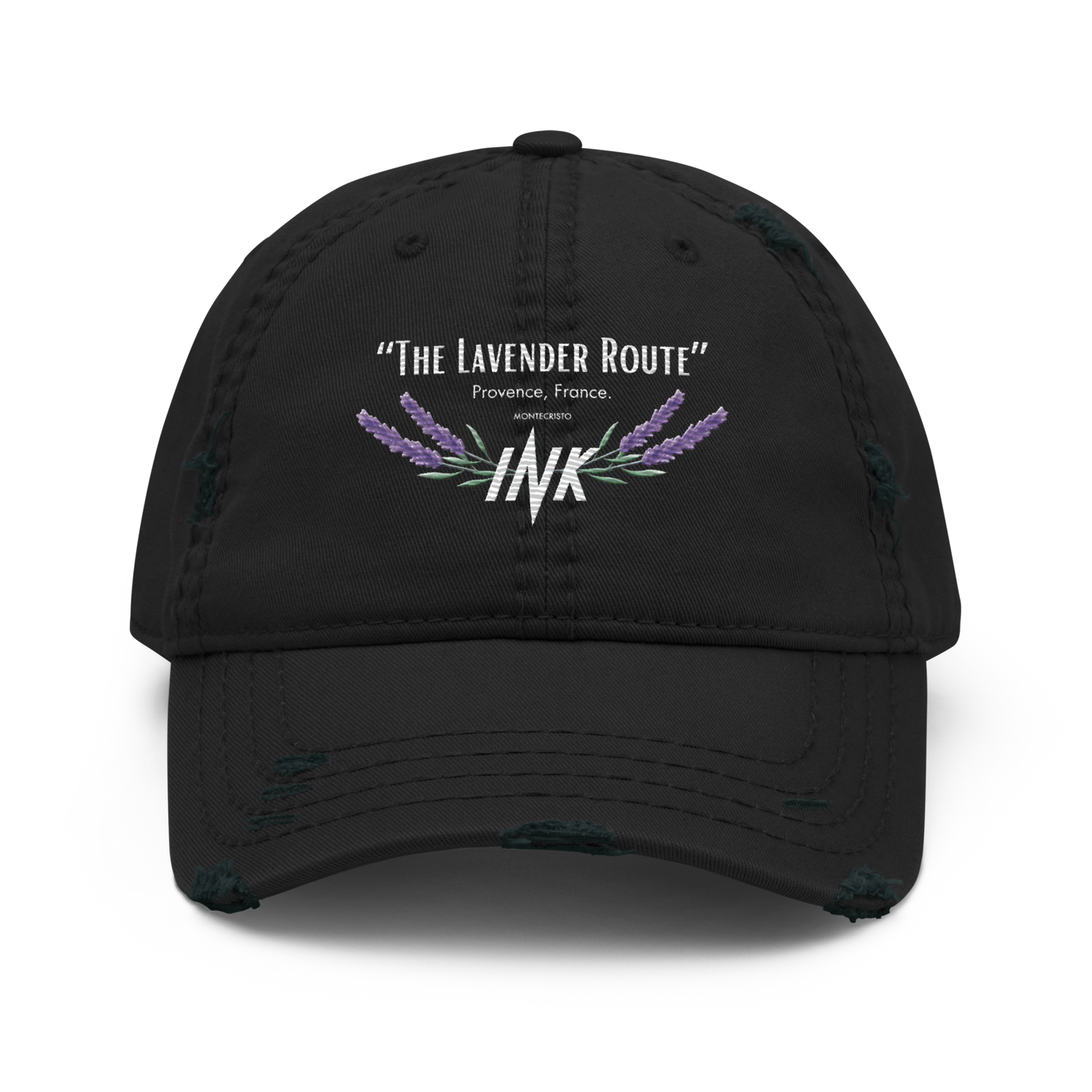 “The Lavender Route” motif Distressed Faded Dad Hat