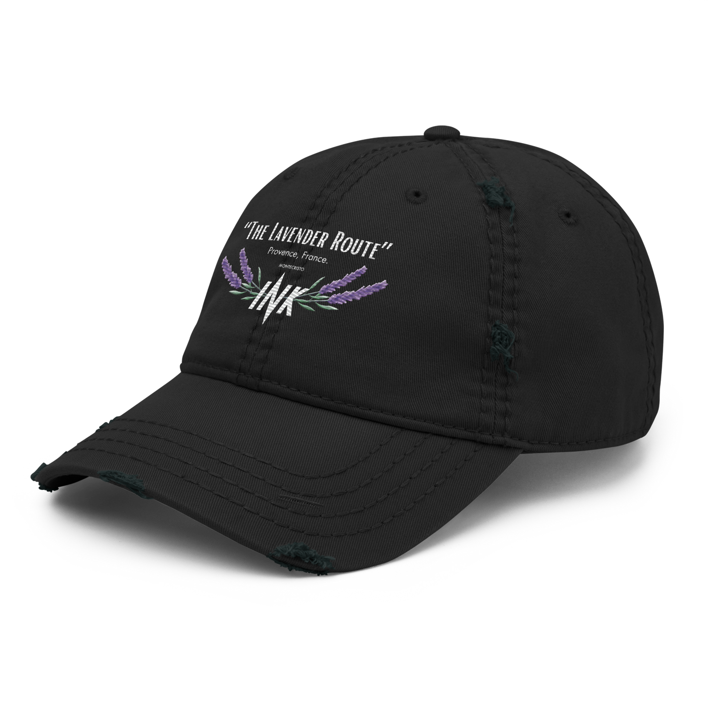 “The Lavender Route” motif Distressed Faded Dad Hat