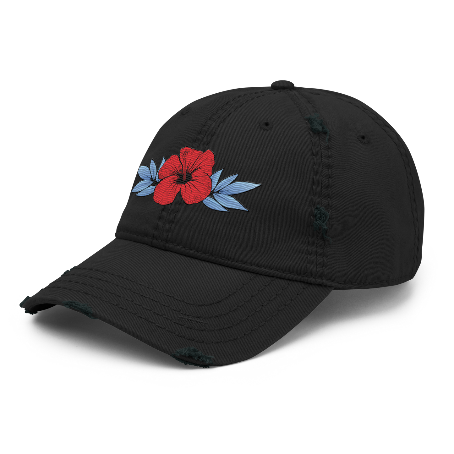 Distressed Faded Dad Hat with “Always Be Brave” design