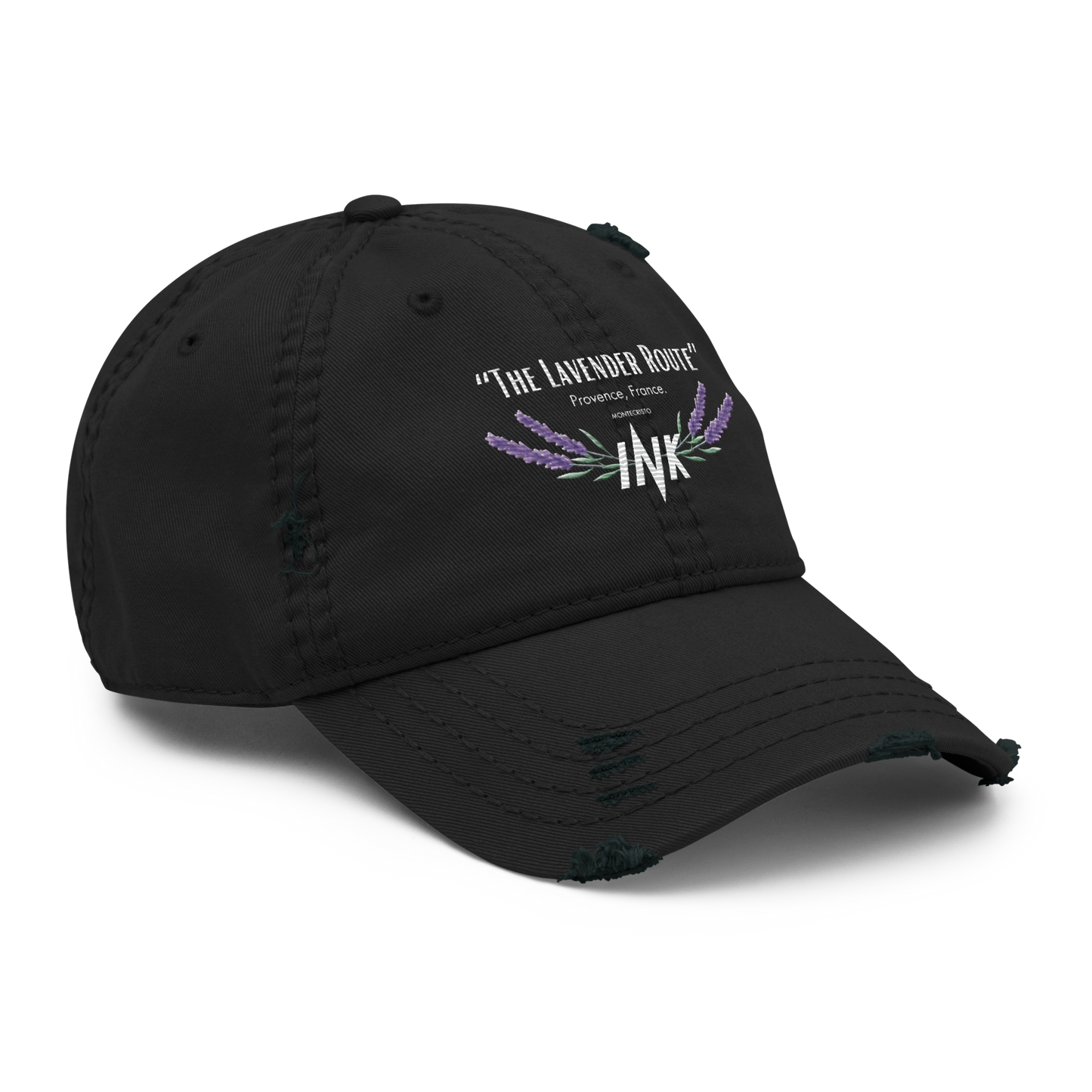 “The Lavender Route” motif Distressed Faded Dad Hat