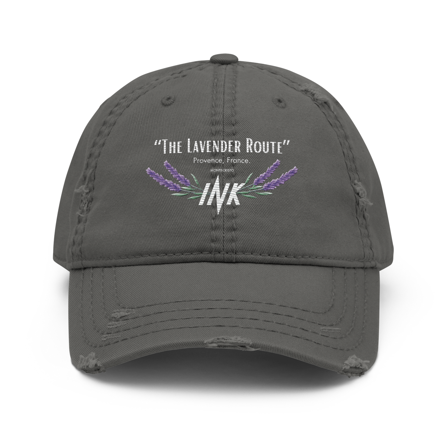 “The Lavender Route” motif Distressed Faded Dad Hat