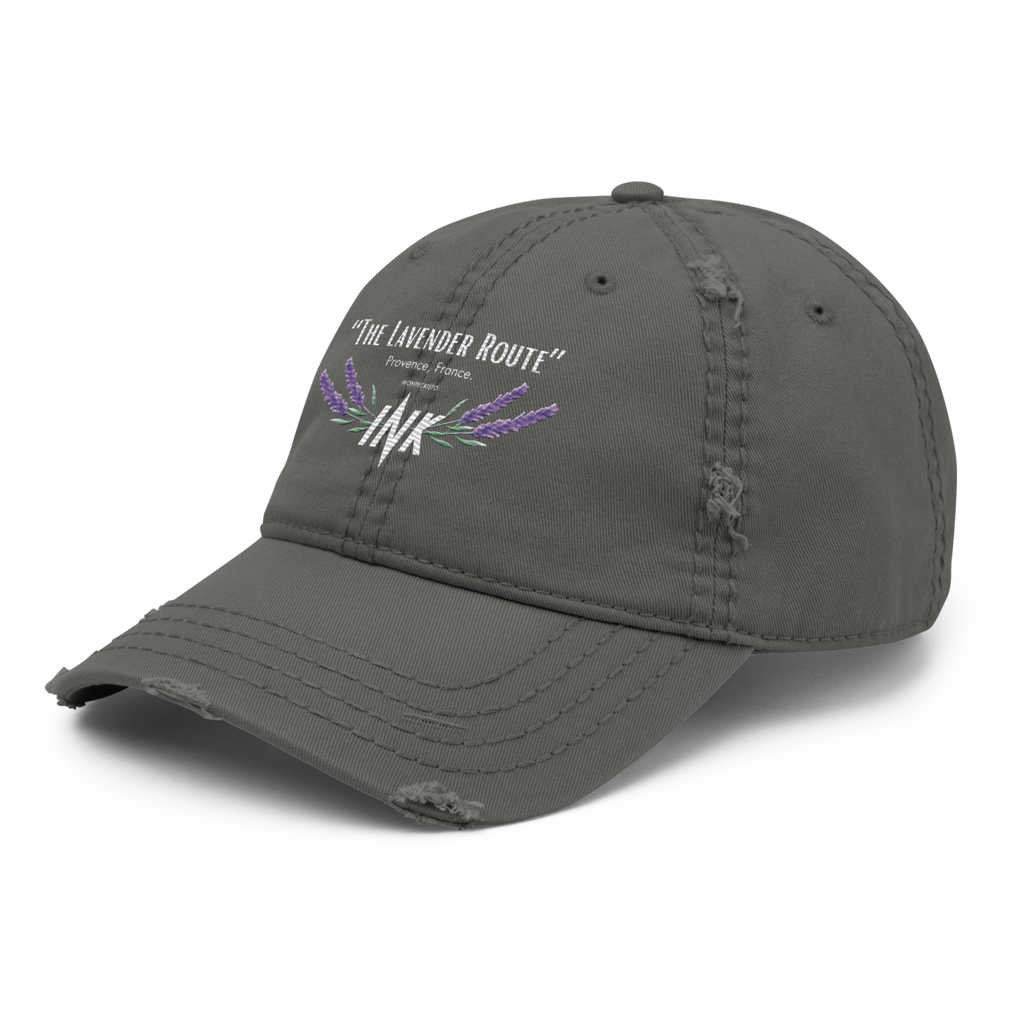 “The Lavender Route” motif Distressed Faded Dad Hat