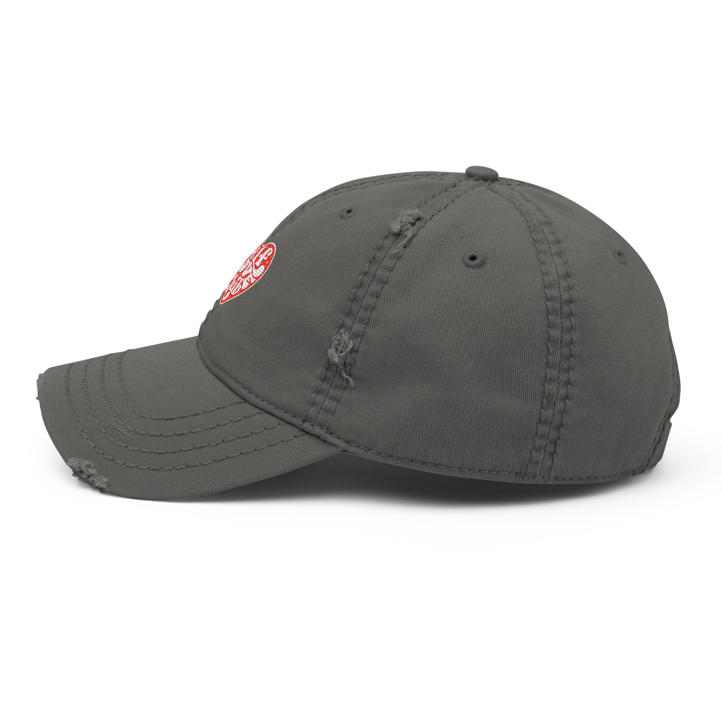 Distressed Faded Dad Hat with "Self Love Club" motif