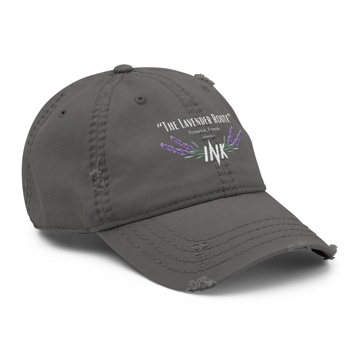 “The Lavender Route” motif Distressed Faded Dad Hat