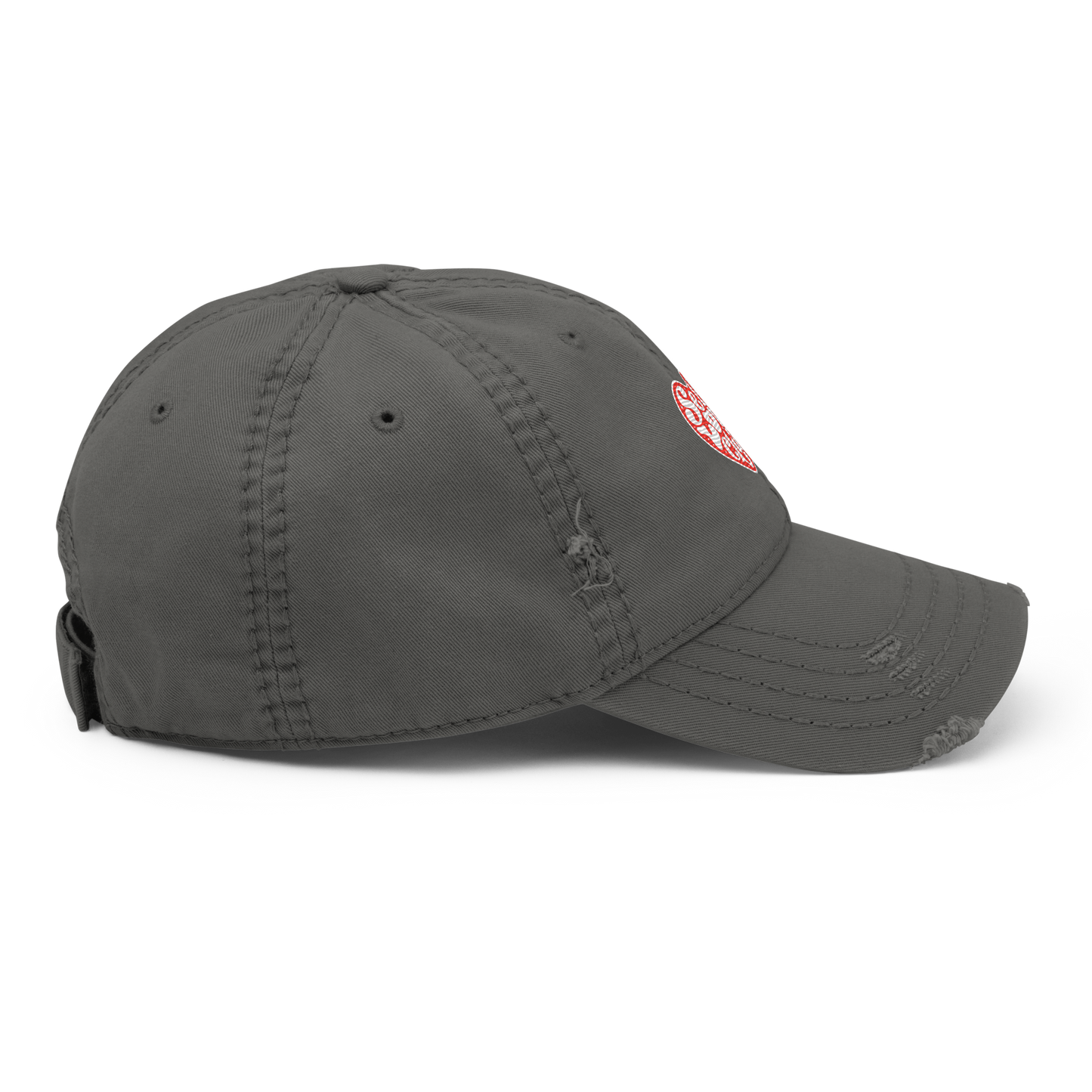 Distressed Faded Dad Hat with "Self Love Club" motif