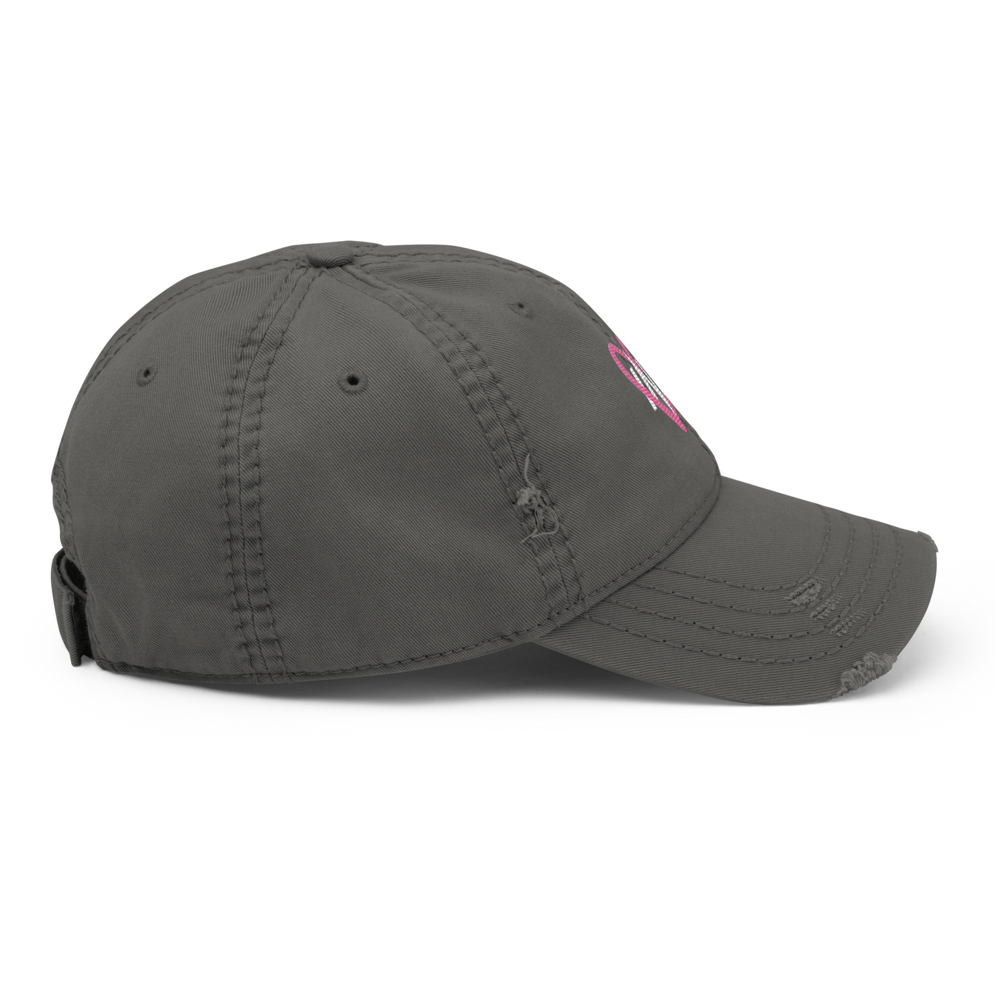 Distressed Faded Dad Hat with "Ink Heart" Iconic motif