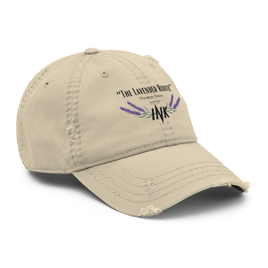 “The Lavender Route” motif Distressed Faded Dad Hat