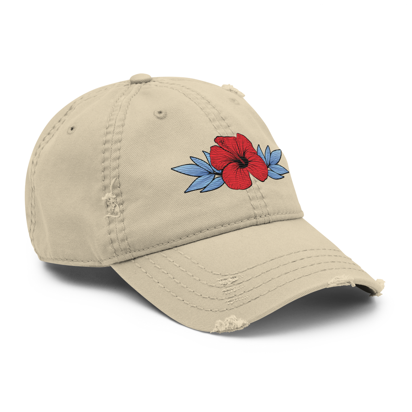 Distressed Faded Dad Hat with “Always Be Brave” design