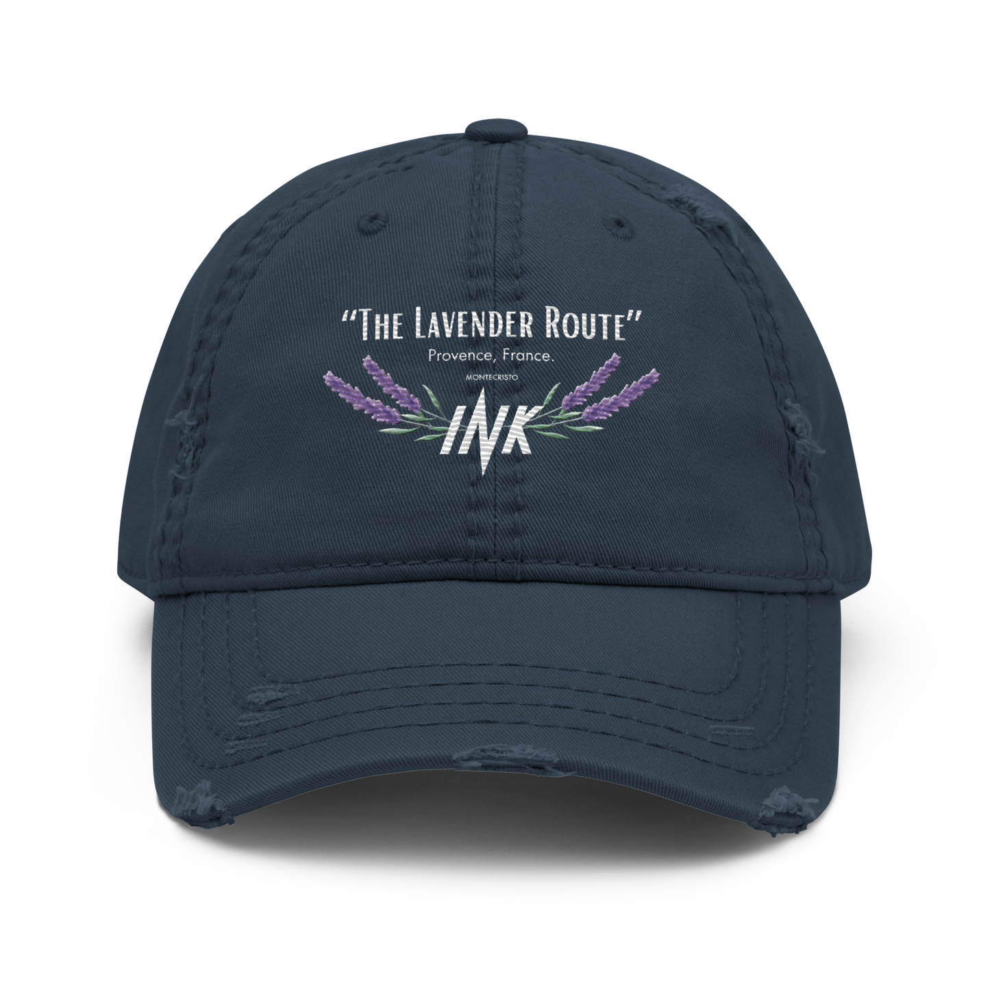 “The Lavender Route” motif Distressed Faded Dad Hat