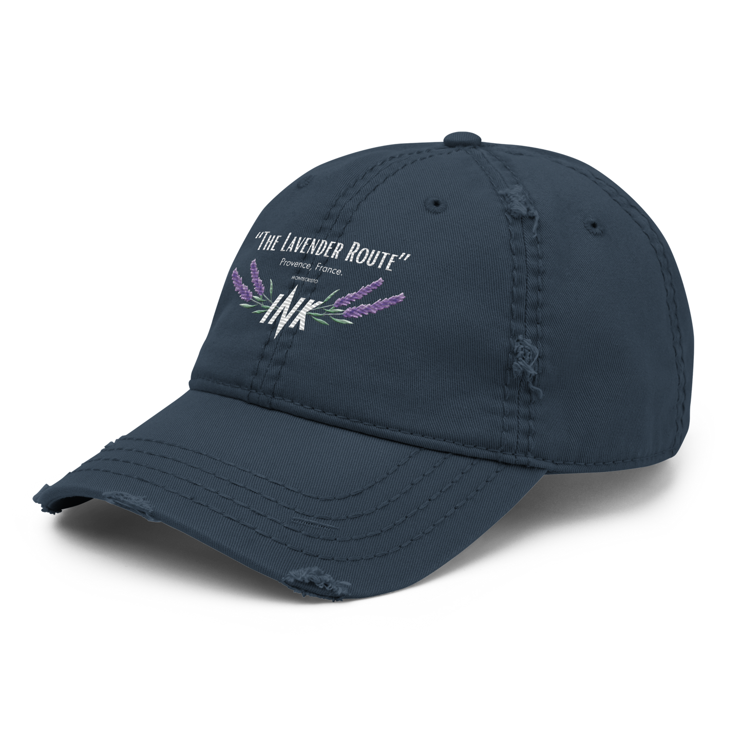 “The Lavender Route” motif Distressed Faded Dad Hat