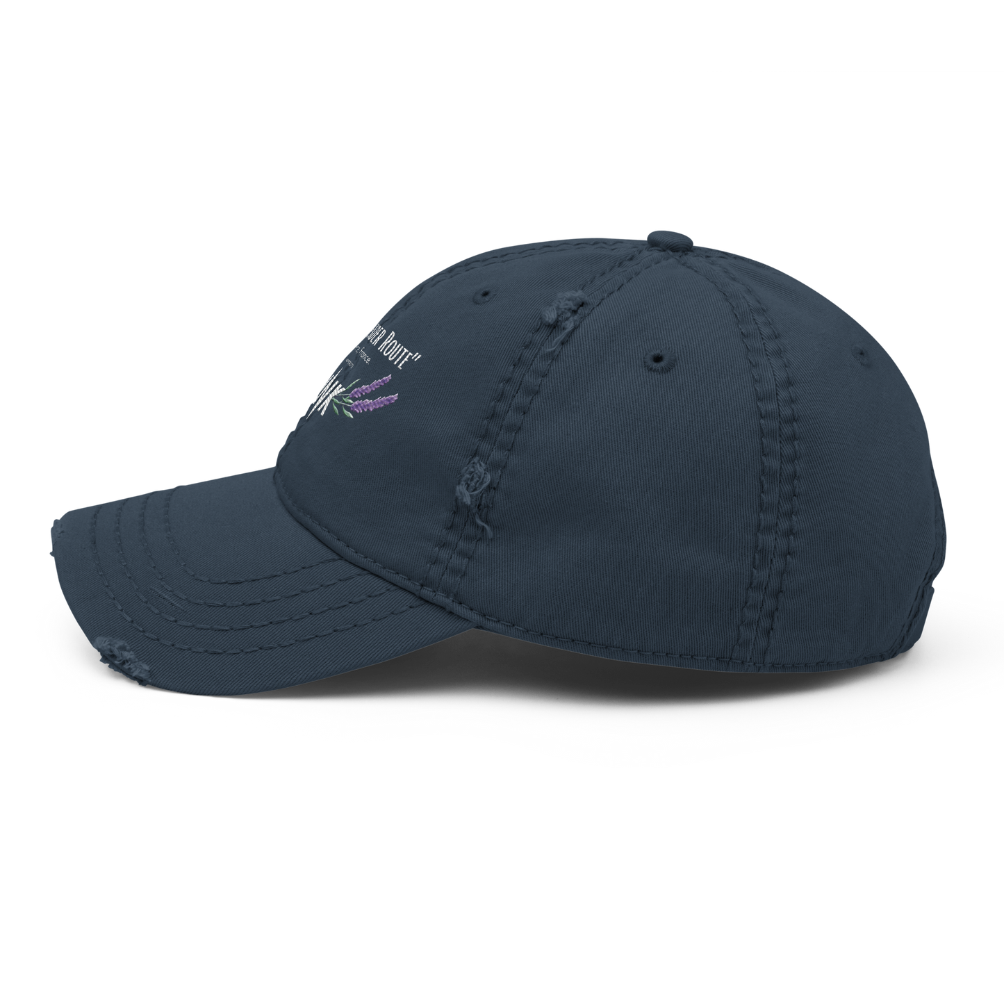 “The Lavender Route” motif Distressed Faded Dad Hat