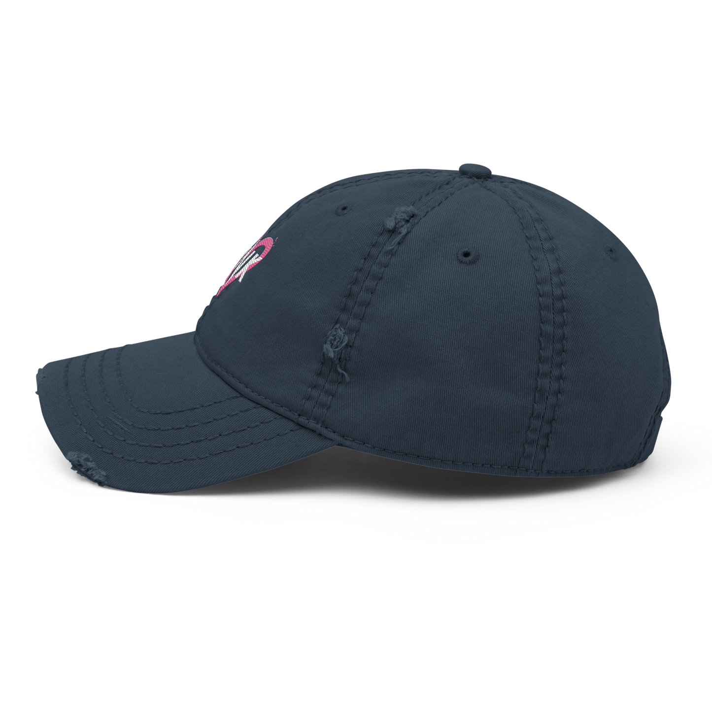 Distressed Faded Dad Hat with "Ink Heart" Iconic motif