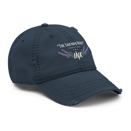 “The Lavender Route” motif Distressed Faded Dad Hat