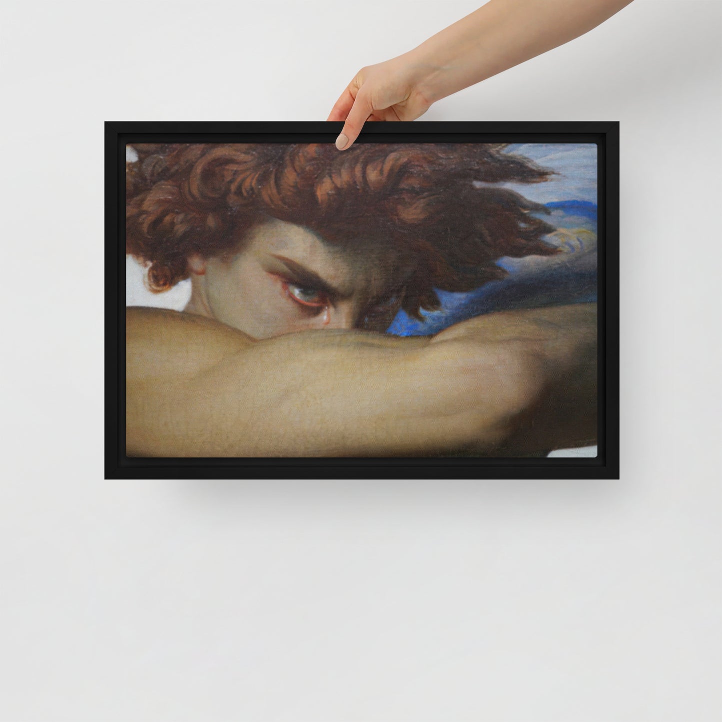 Gallery-Grade Framed Floating Effect Artwork: 'L'Ange Dechu x Alexandre Cabanel'