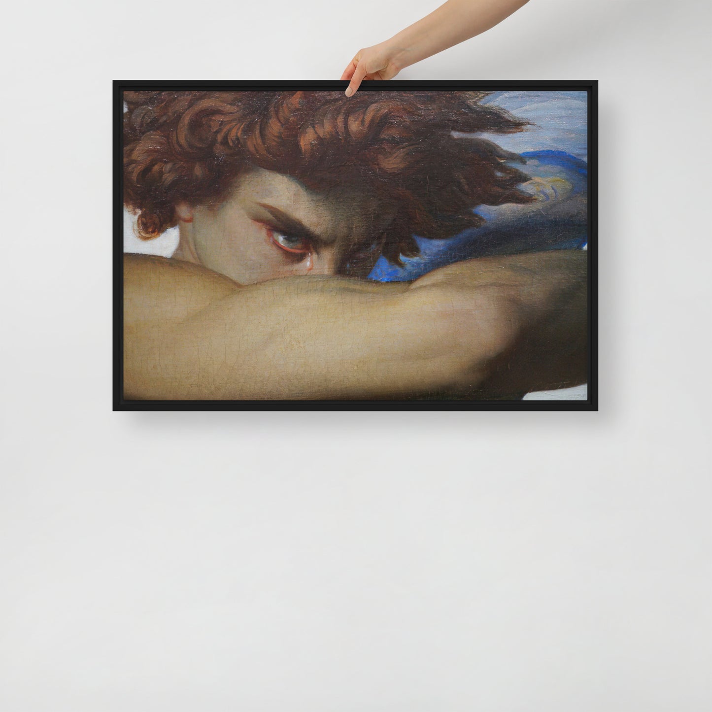 Gallery-Grade Framed Floating Effect Artwork: 'L'Ange Dechu x Alexandre Cabanel'