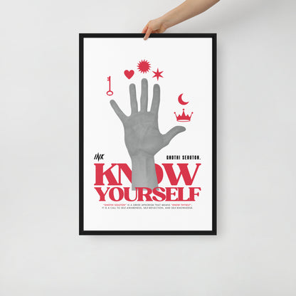 Gallery-Grade Framed Floating Effect Artwork: 'Know Yourself'