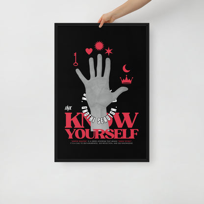 Gallery-Grade Framed Floating Effect Artwork: 'Know Yourself'