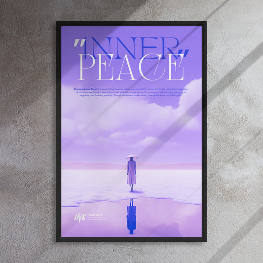 Gallery-Grade Framed Floating Effect Artwork: 'Inner Peace'