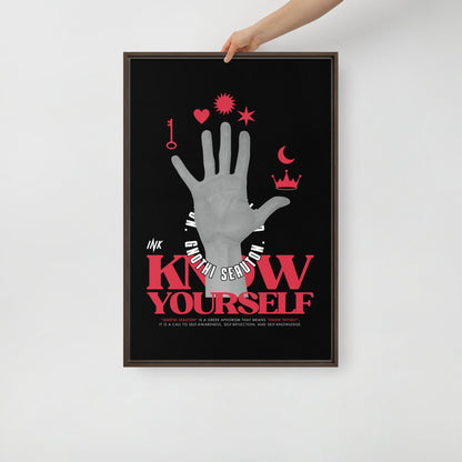 Gallery-Grade Framed Floating Effect Artwork: 'Know Yourself'