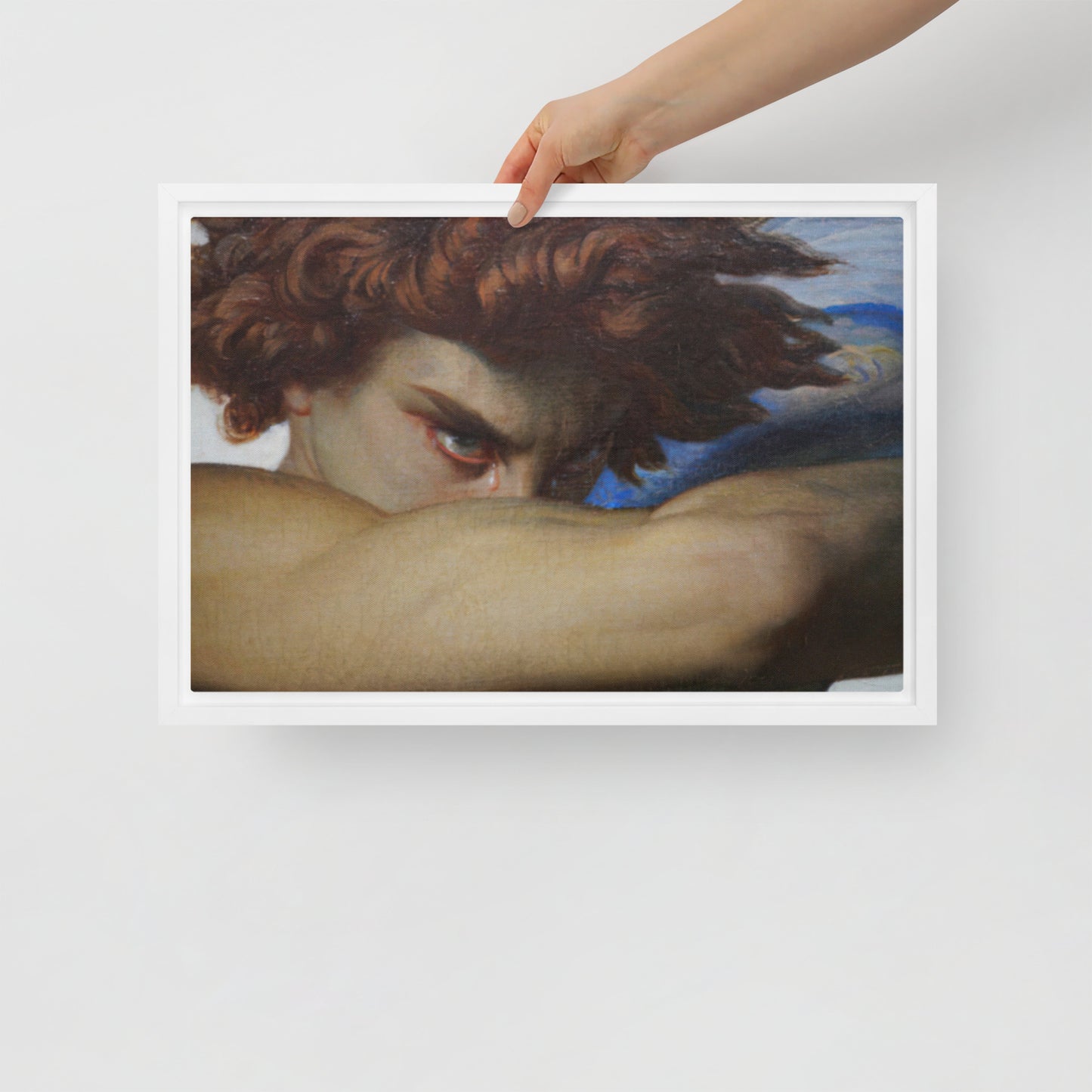 Gallery-Grade Framed Floating Effect Artwork: 'L'Ange Dechu x Alexandre Cabanel'