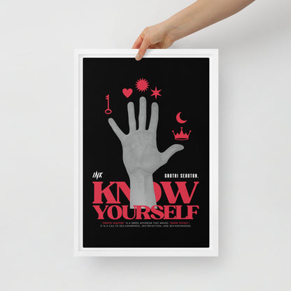 Gallery-Grade Framed Floating Effect Artwork: 'Know Yourself'