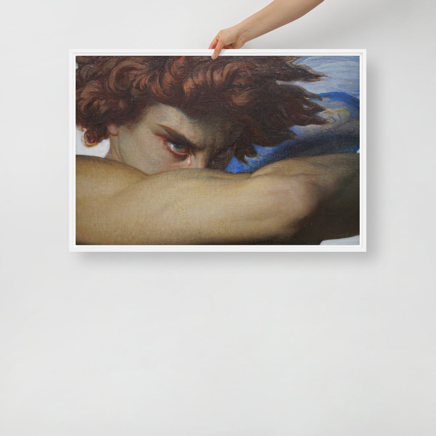 Gallery-Grade Framed Floating Effect Artwork: 'L'Ange Dechu x Alexandre Cabanel'