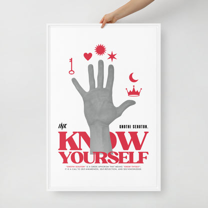 Gallery-Grade Framed Floating Effect Artwork: 'Know Yourself'