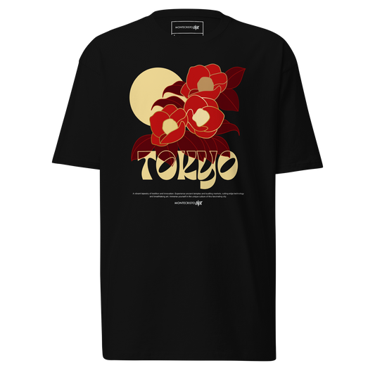 “Tokyo - Red Sakura” print Premium Tee