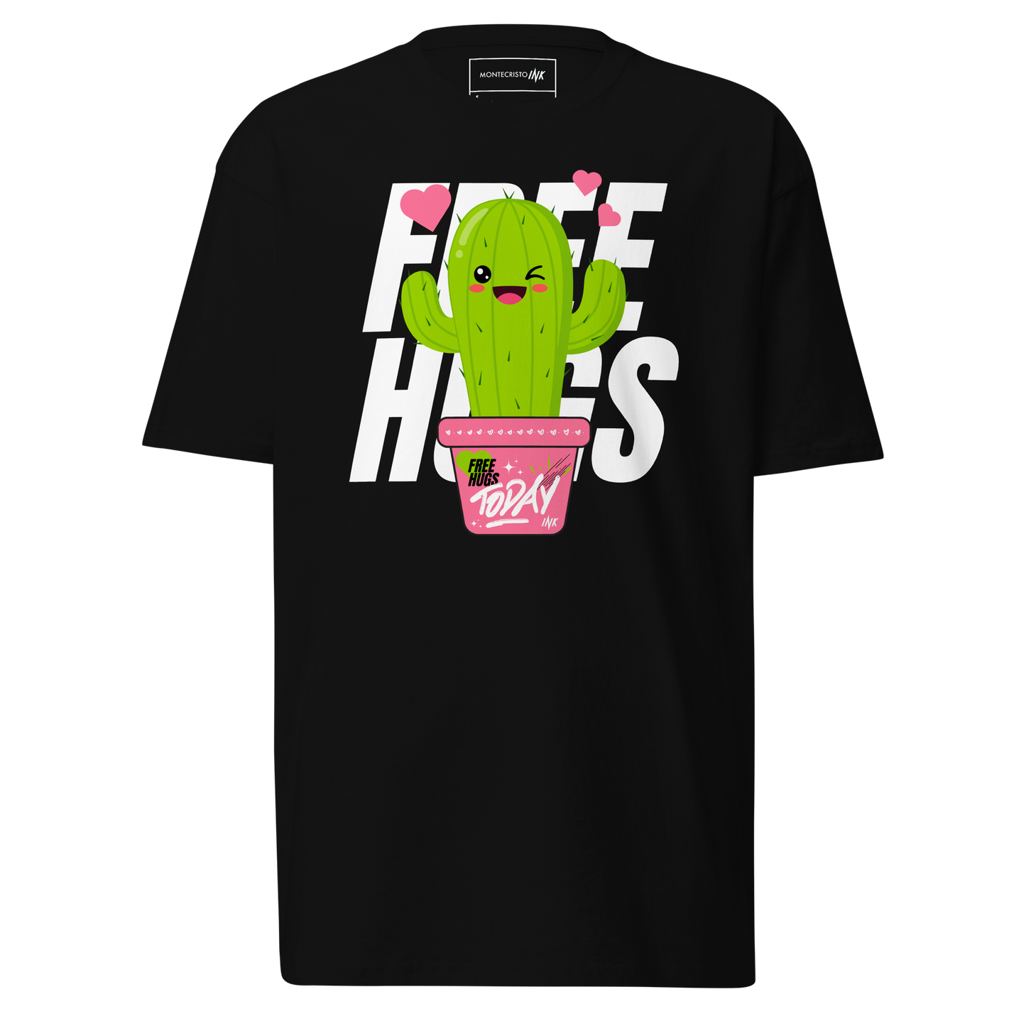 Premium T-shirt with "Free Hugs Today" design