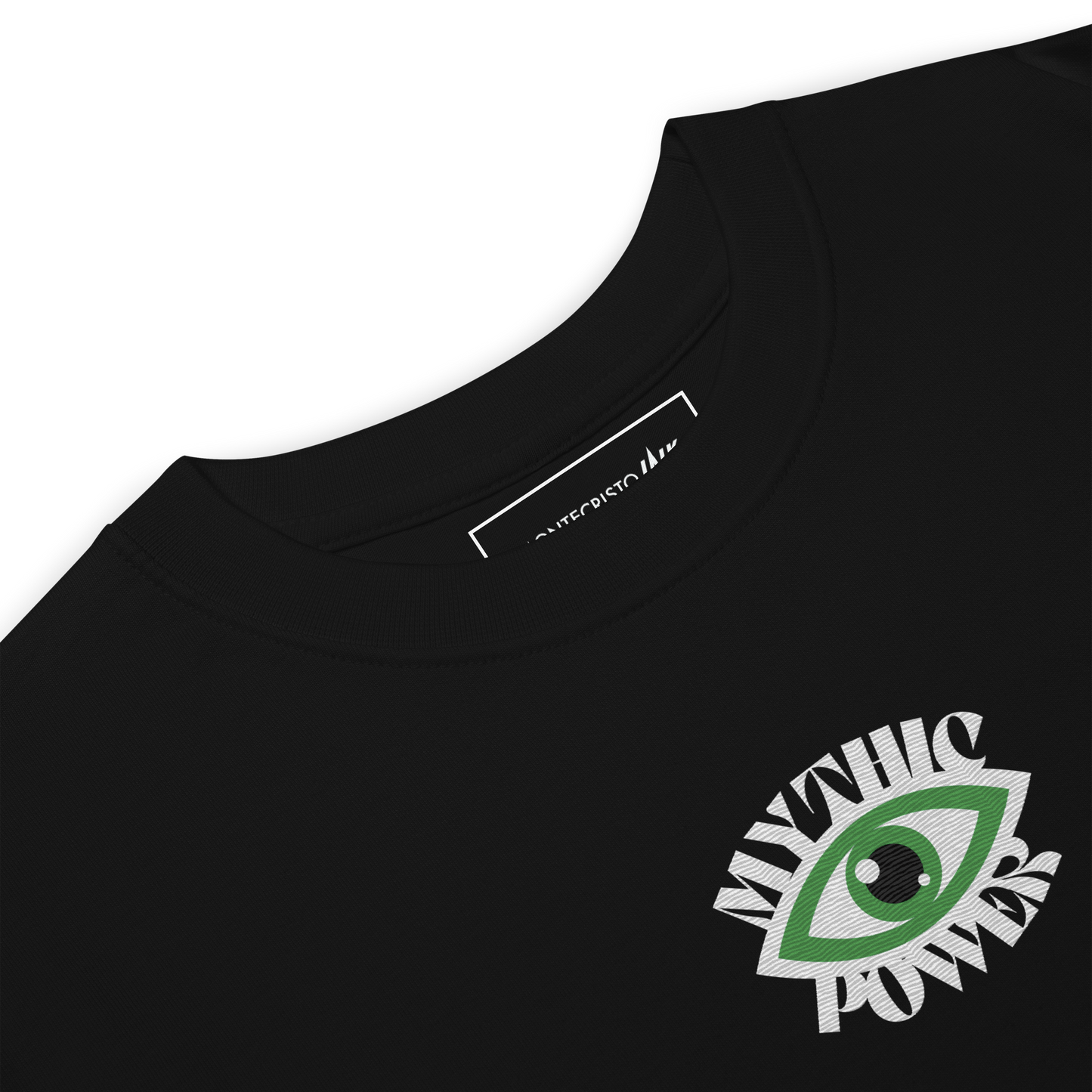 Premium T-shirt with iconic embroidered “Mythic Power” motif