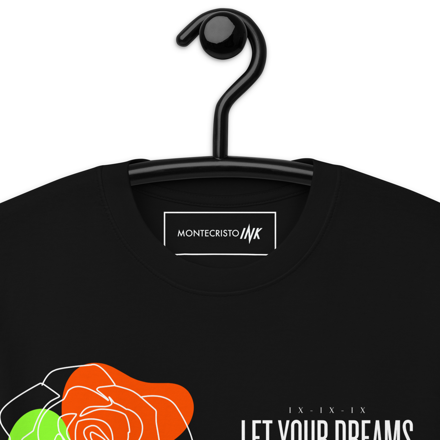 Premium T-shirt with "Let Your Dreams Blossom" design