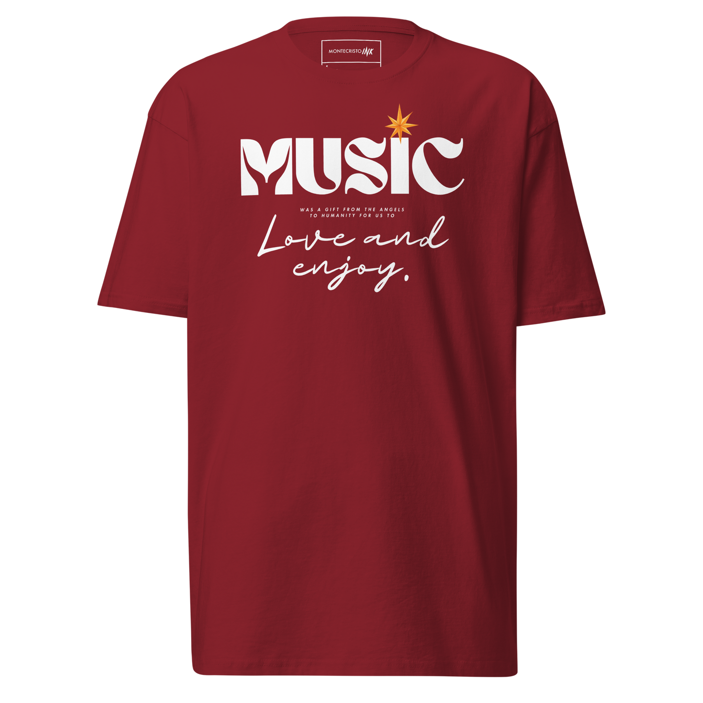 Premium T-shirt with "Music" motif