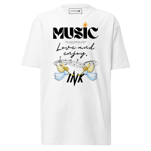 Premium T-shirt with "Music" motif