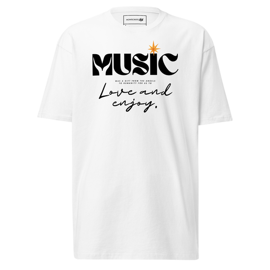 Premium T-shirt with "Music" motif