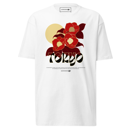 “Tokyo - Red Sakura” print Premium Tee